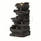 Gardenised Decorative 4 Tier Rock Look Water Fountain with LED Rolling Glow Ball for Home and Garden QI004590 - alternate 5